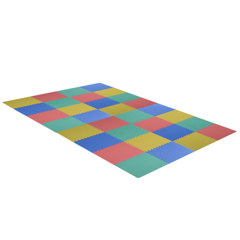 Tappeto Puzzle 32 Pezzi 63x63 cm in EVA Morbido Colorato -4