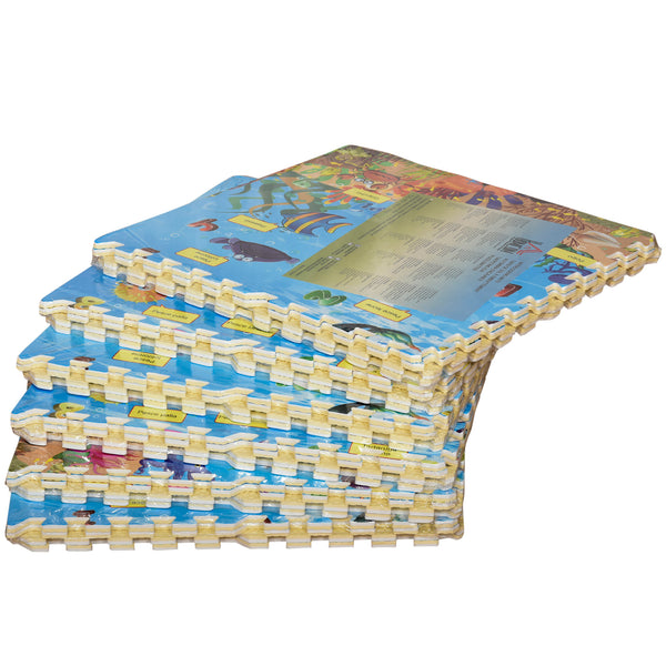 EVA-Puzzlematte 24 Teile 61x61 cm Mehrfarbig prezzo