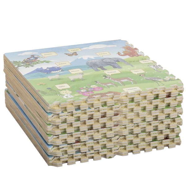 EVA-Puzzlematte 24 Teile 61x61 cm Mehrfarbig sconto