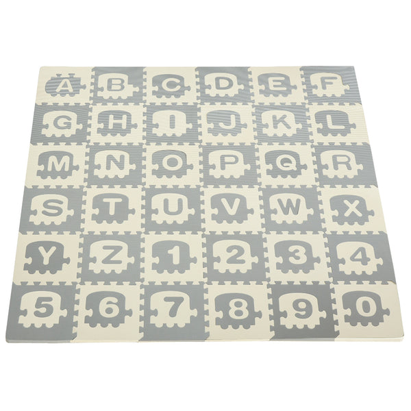 Puzzle-Matte für Kinder 182,5 x 182,5 cm in weißgrauem EVA sconto