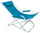 Liegestuhl klappbar neigbar 98x61x72 cm aus Stahl und 600D Oxford Stoff Türkis
