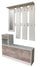 Flurmöbel, Schuhregal, Garderobe und Spiegel aus weißer und grauer Spanplatte