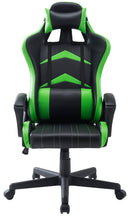 Sedia da Gaming Ergonomica in Similpelle Altezza Regolabile Motti Jerez Nero e Verde-1