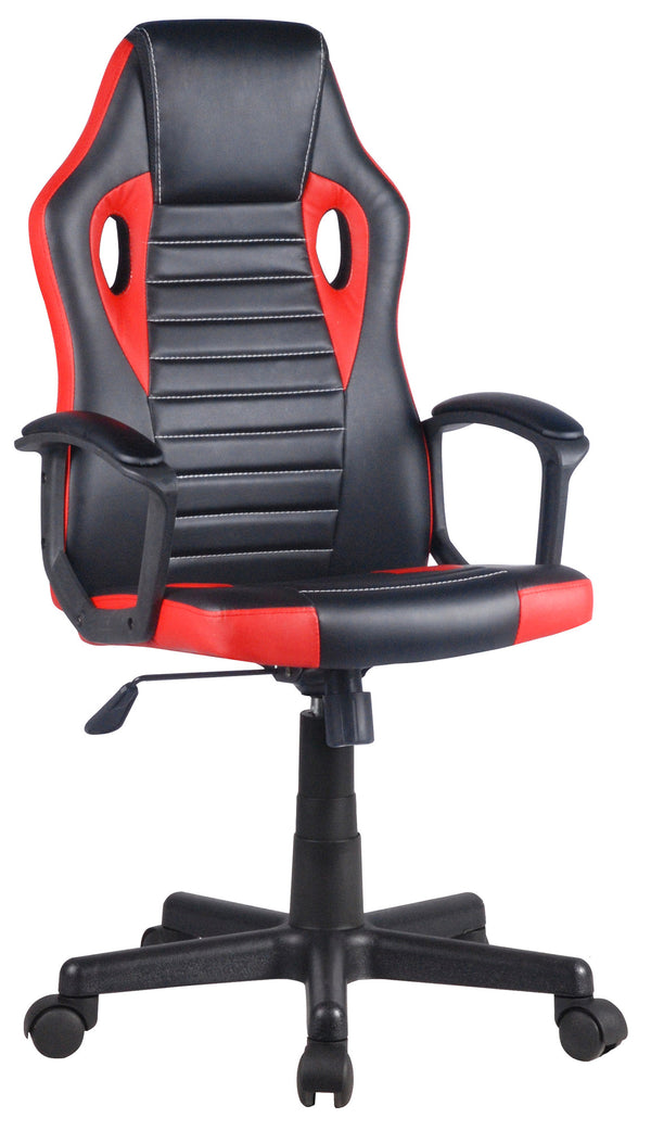 Ergonomischer Gaming-Stuhl 59 x 62 x 119 cm aus schwarzem und rotem PVC acquista