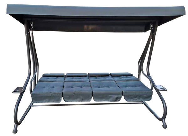 Gartenschaukel 4 Sitze 230 x 120 x 170 cm verstellbare Rückenlehne für Bettfunktion grau online