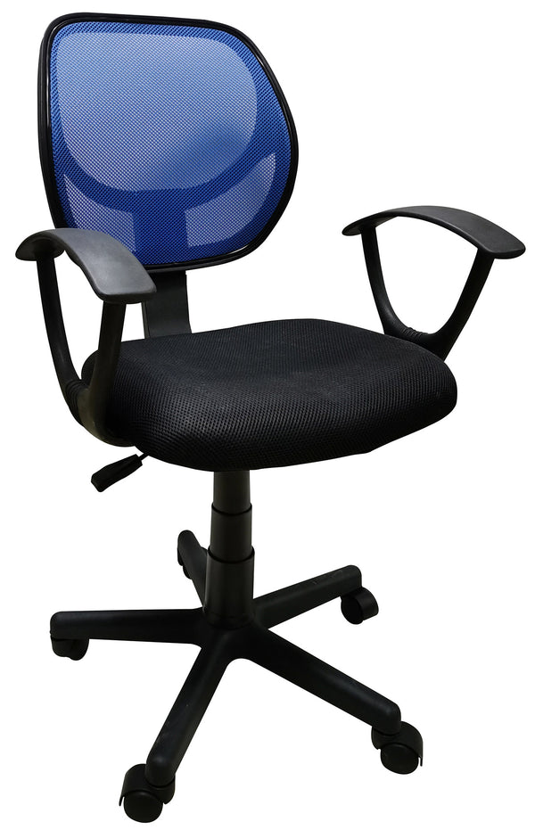 Operativer Bürostuhl aus schwarzem und blauem Stoff prezzo