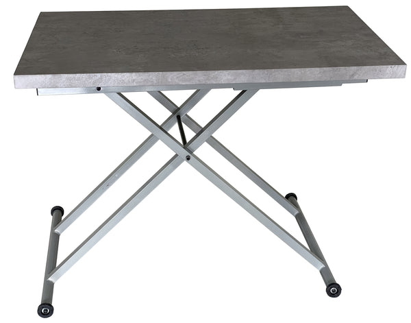 Auf- und abklappbarer Tisch 100 x 60 x 39/74 cm aus MDF und Metall sconto