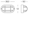 Plafoniera Ovale da Esterno 40W con Gabbia in Resina Sovil Bianca-2