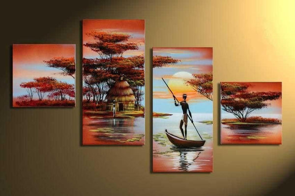 online Abstraktes Bild Handgemalte Öle auf Leinwand 120 cm Zaghi Afrikanischer Sonnenuntergang N63