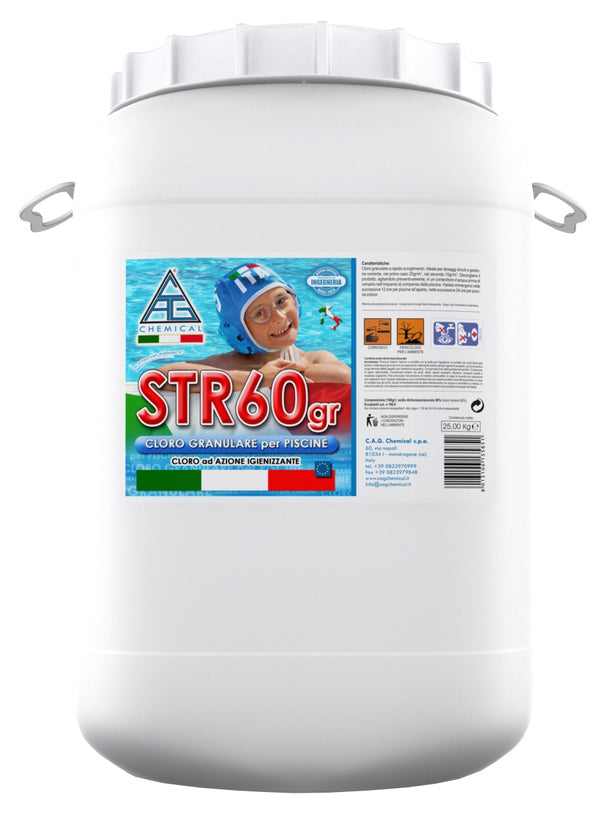 Chlorpulver für Schwimmbäder 25 Kg Cag Chemical STR60 prezzo