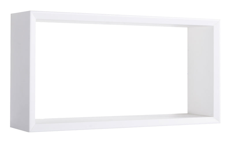 Mensola Cubo da Parete 70x35x15,5 cm in Fibra di Legno Artù Bianco-1