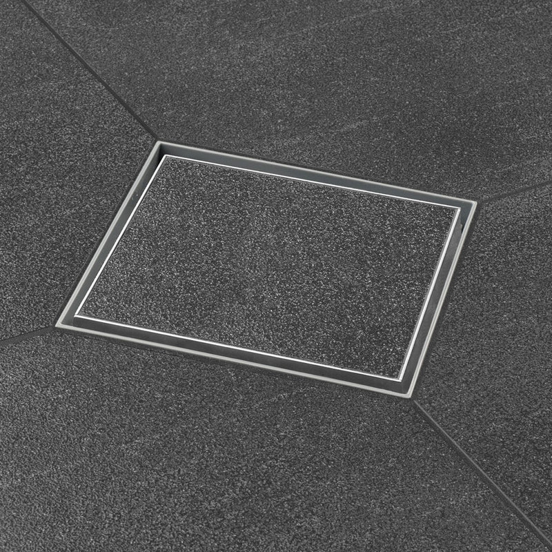 Canalina di Scarico Quadrata 15x15 cm Piastrellabile in Acciaio Inox a Pavimento Bonussi-7