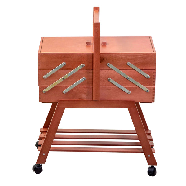 acquista Arbeitsbox Nr. 40 aus Holz mit Walnussrädern 45 x 28 x H 62 cm