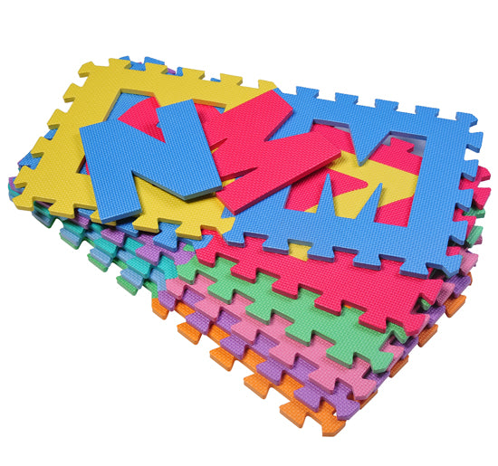 Kinderpuzzlematte 36 Teile - 26 Buchstaben und Zahlen von 0-9 prezzo
