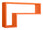 Mensola da Parete a Forma di L 61x37x15,5 cm in Fibra di Legno Lettera Arancio