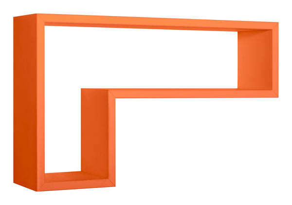 sconto Mensola da Parete a Forma di L 61x37x15,5 cm in Fibra di Legno Lettera Arancio