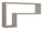 Mensola da Parete a Forma di L 61x37x15,5 cm in Fibra di Legno Lettera Marrone Talpa