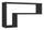 Mensola da Parete a Forma di L 61x37x15,5 cm in Fibra di Legno Lettera Nero