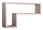 Mensola da Parete a Forma di L 61x37x15,5 cm in Fibra di Legno Lettera Rovere Sagerau
