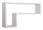 Mensola da Parete a Forma di L 61x37x15,5 cm in Fibra di Legno Lettera Rovere Imperiale