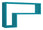 Mensola da Parete a Forma di L 61x37x15,5 cm in Fibra di Legno Lettera Blu Atollo
