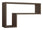 Mensola da Parete a Forma di L 61x37x15,5 cm in Fibra di Legno Lettera Noce