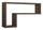 Mensola da Parete a Forma di L 61x37x15,5 cm in Fibra di Legno Lettera Noce