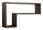 Mensola da Parete a Forma di L 61x37x15,5 cm in Fibra di Legno Lettera Rovere Scuro