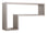 Mensola da Parete a Forma di L 61x37x15,5 cm in Fibra di Legno Lettera Rovere Grigio New