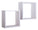 Set 2 Mensole Cubo da Parete Quadrato in Fibra di Legno Q-Bis Rovere Imperiale