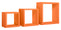 Set 3 Mensole da Parete Cubo in Fibra di Legno Rubic Arancio