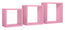 Set 3 Mensole da Parete Cubo in Fibra di Legno Incubo Rosa Blush