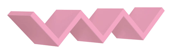 online Mensola da Parete Libreria Zigzag 56x15,5 cm in Fibra di Legno Saetta Rosa Blush