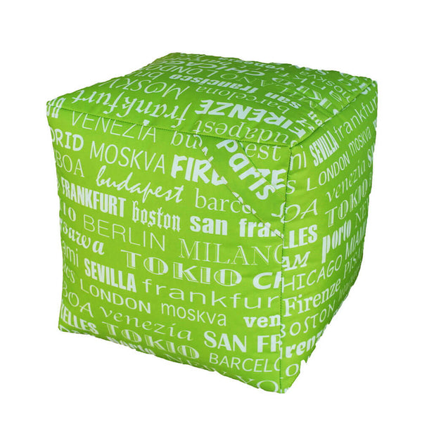 Pouf Puff Pouf Cube 40x40x40cm Big City Green Avalli sconto