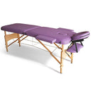 Lettino da Massaggio Fisioterapia Pieghevole con 2 Zone Viola 182x60 cm -1