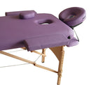 Lettino da Massaggio Fisioterapia Pieghevole con 2 Zone Viola 182x60 cm -5