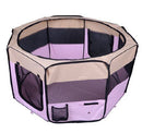 Box per Cani e Gatti Pieghevole Rosa 125x125x58 cm -4