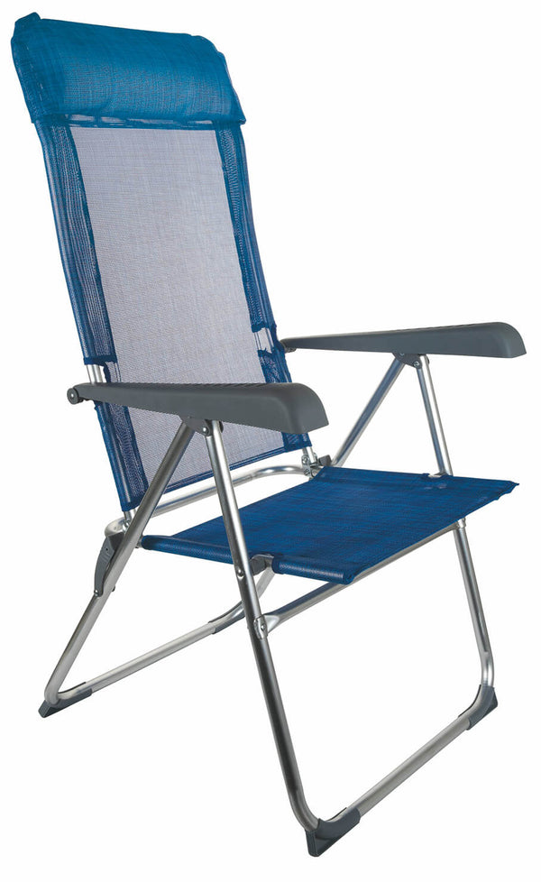 Soriani Faltbarer Liegestuhl aus Aluminium und Textilene Camaiore Blue sconto