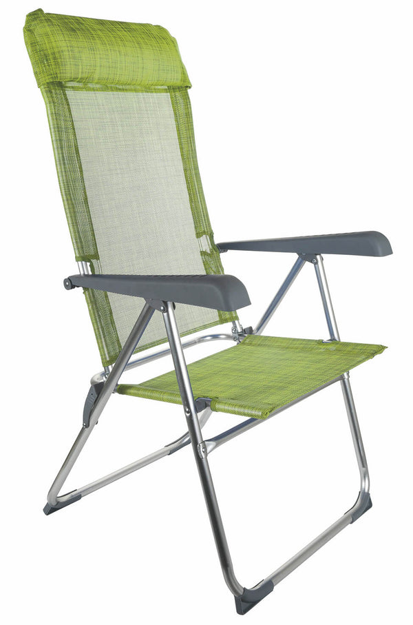 sconto Soriani Faltbarer Liegestuhl aus Aluminium und Textilene Camaiore Green