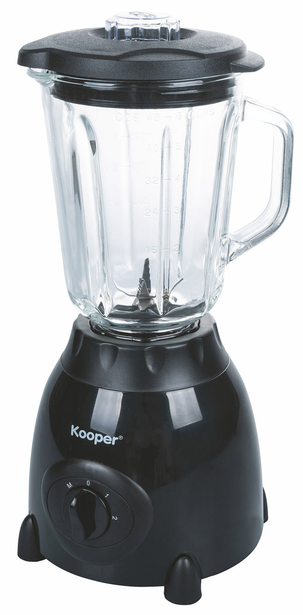 Elektrischer Mixer 500 W 1,5 Liter Glas 2 Geschwindigkeiten Kooper Schwarz prezzo