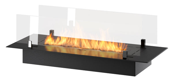 Bruciatore a Bioetanolo da Incasso 80x32x15 cm Insert Black 800 Nero con Vetro prezzo
