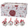 Set mit 14 Weihnachtskugeln Ø7,5 cm aus Polyfoam mit Buchsbaum und Weihnachtsstern