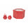 Set mit 14 Polyfoam-Weihnachtskugeln Ø7,5 cm mit roter Schneeflockenbox