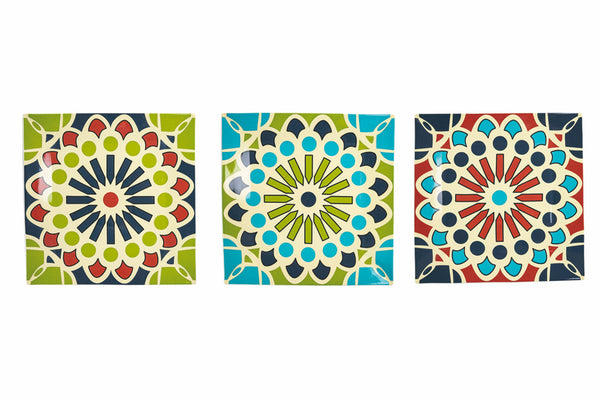 online Set mit 6 quadratischen Tellern aus Porzellan 30 cm Villa d'Este Home Tivoli Agadir