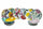 Tafelservice 18 Teile aus Porzellan und mehrfarbigem Steinzeug Villa d'Este Home Tivoli New Aquarell