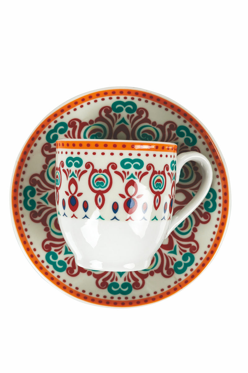 Set 6 Tazzine Caffè con Piattino in Porcellana Villa d'Este Home Tivoli Shiraz-10