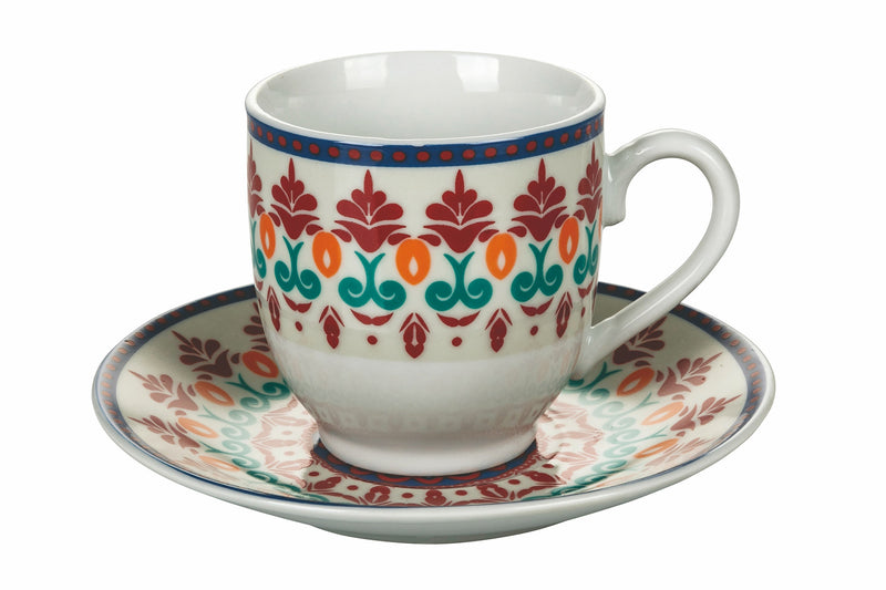 Set 6 Tazzine Caffè con Piattino in Porcellana Villa d'Este Home Tivoli Shiraz-2