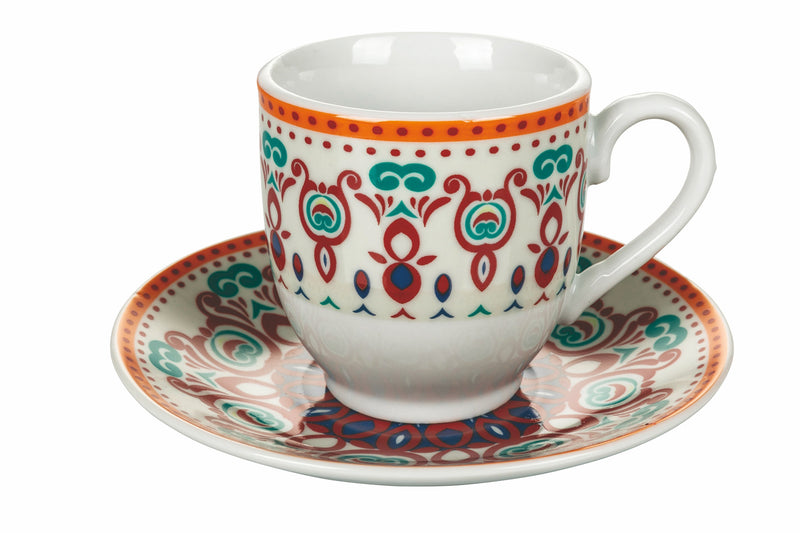 Set 6 Tazzine Caffè con Piattino in Porcellana Villa d'Este Home Tivoli Shiraz-4