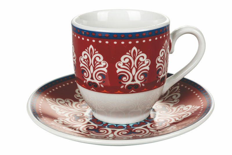 Set 6 Tazzine Caffè con Piattino in Porcellana Villa d'Este Home Tivoli Shiraz-7