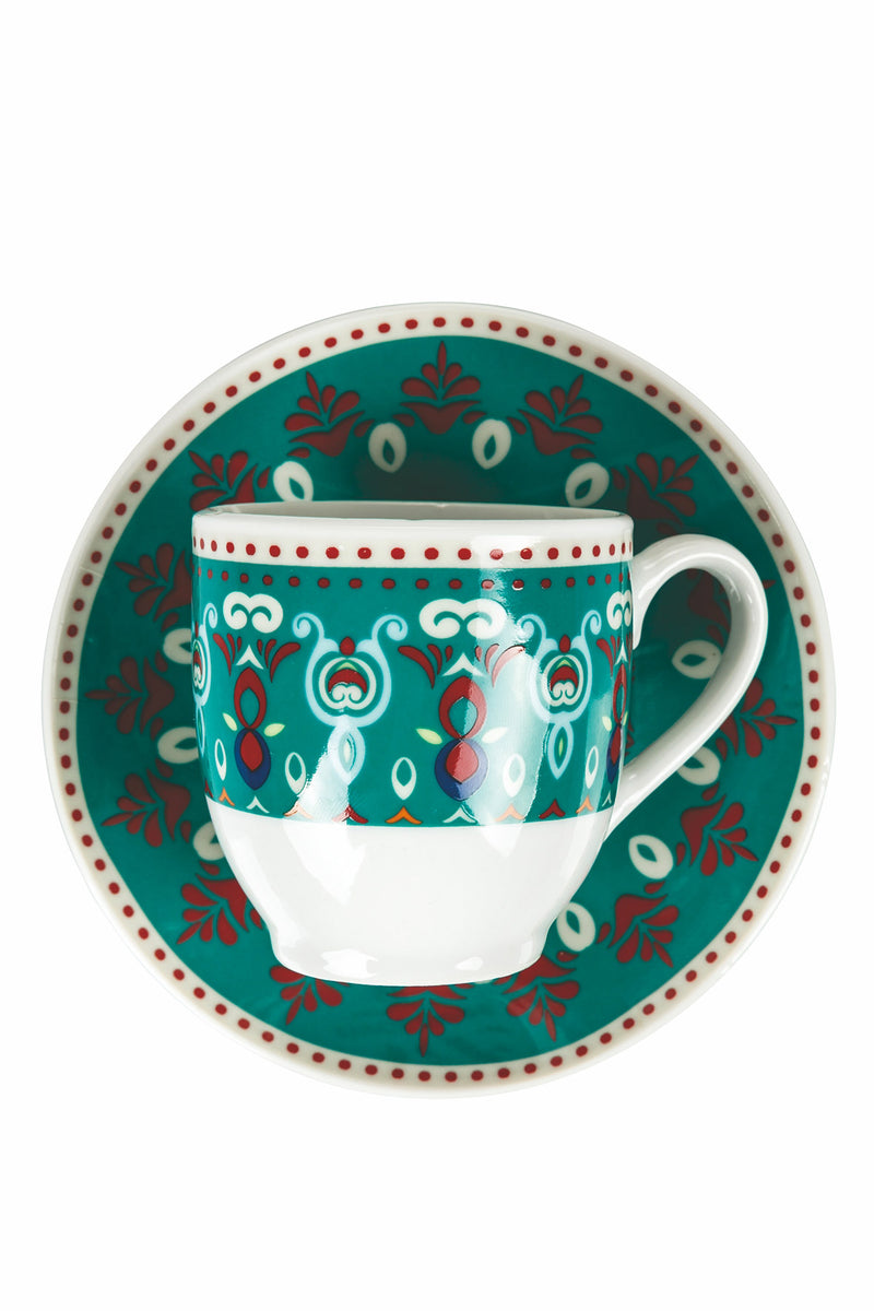 Set 6 Tazzine Caffè con Piattino in Porcellana Villa d'Este Home Tivoli Shiraz-9